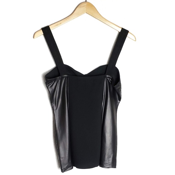 Guess Crystal Embellished Leather Like Tank - Picture 2 of 4